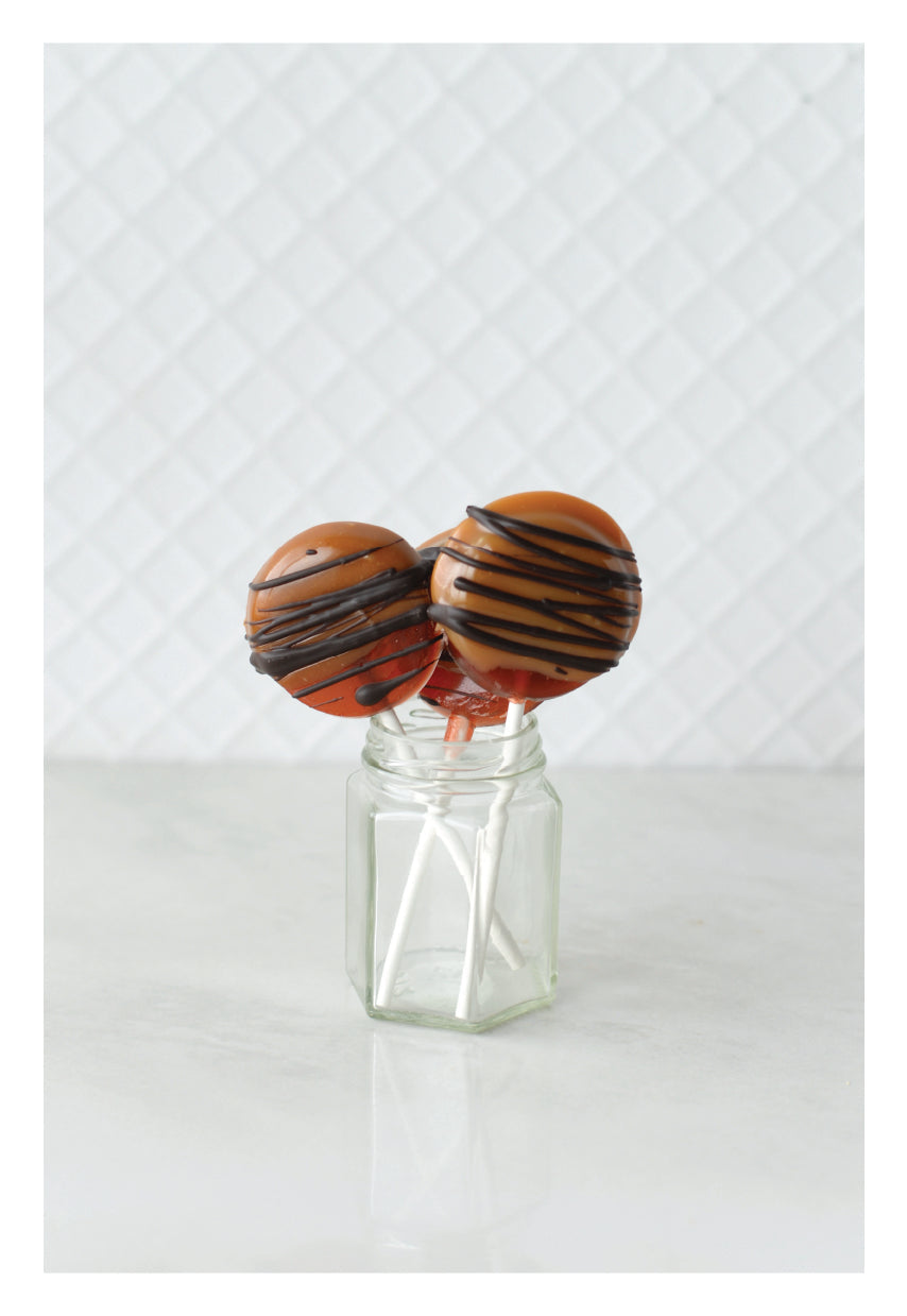 Chocolate Caramel Lollipops