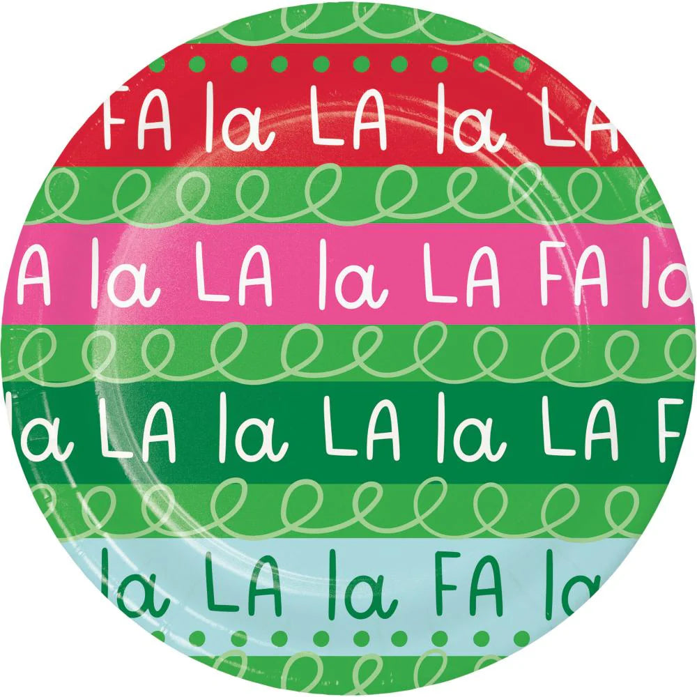 Holiday Frills Fa La La Luncheon Plate