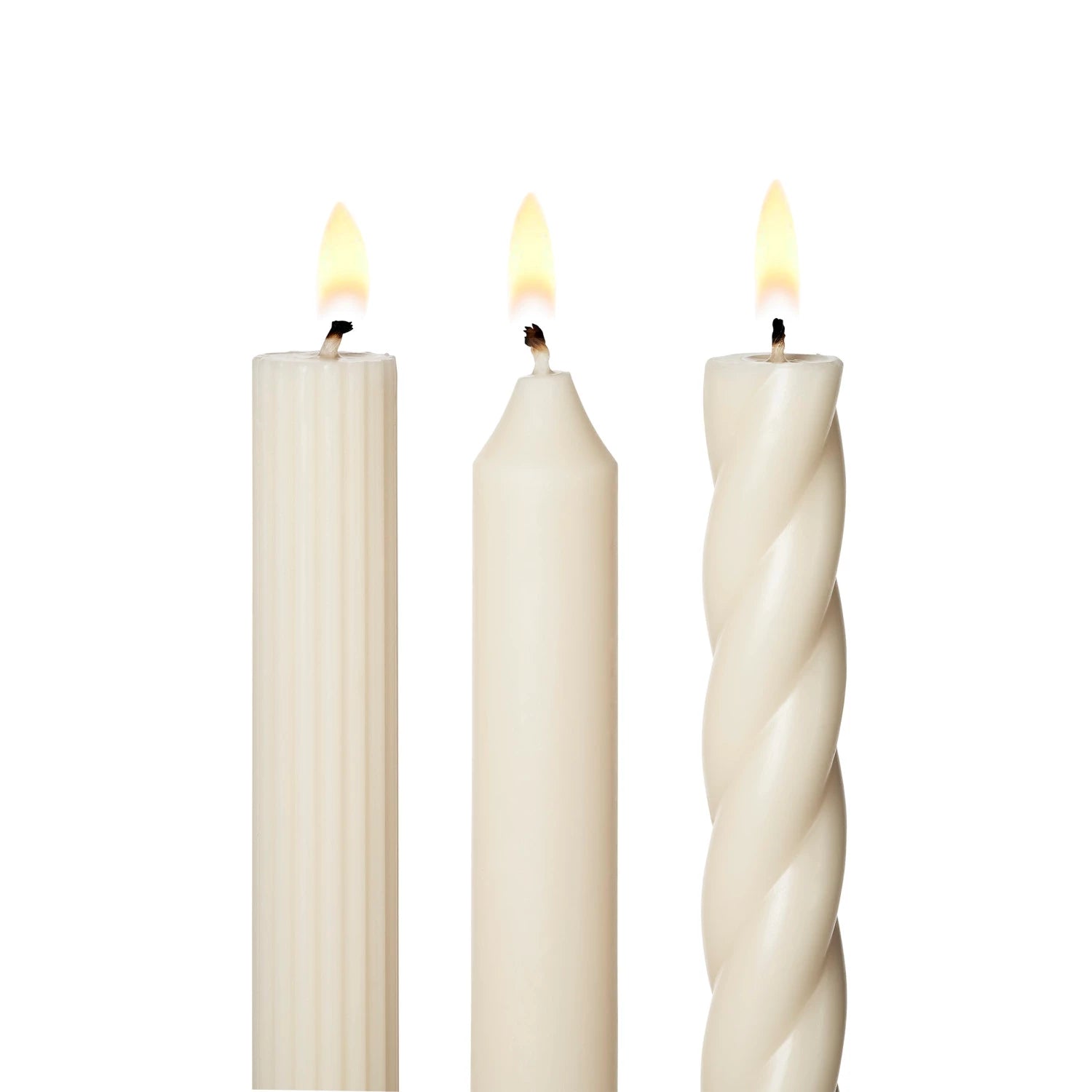 Assorted Candle Tapers 3-Pack (Driftwood)