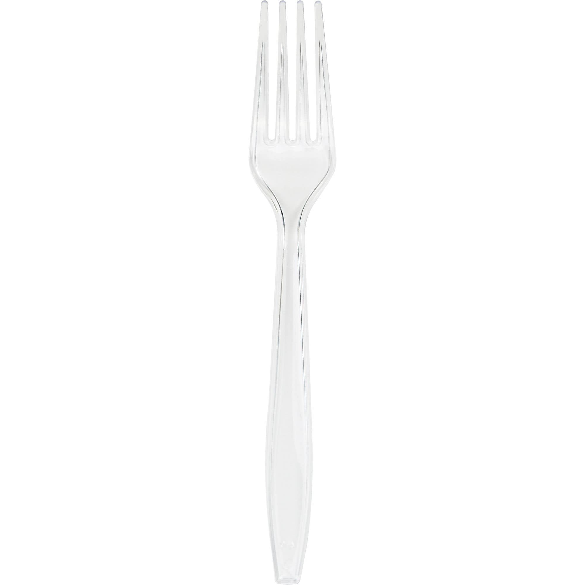 Solid Color Plastic Forks