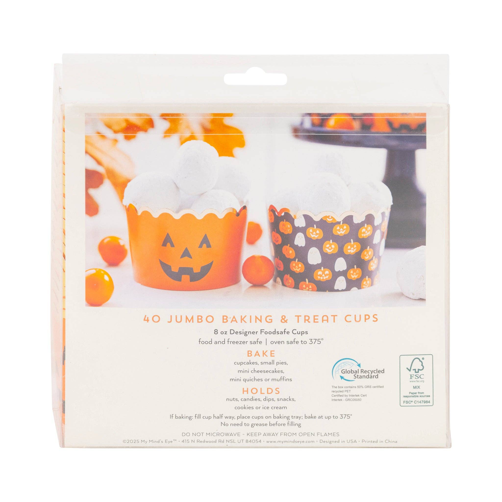 Jumbo Foiled Scattered Pumpkins 8 oz Baking Cups