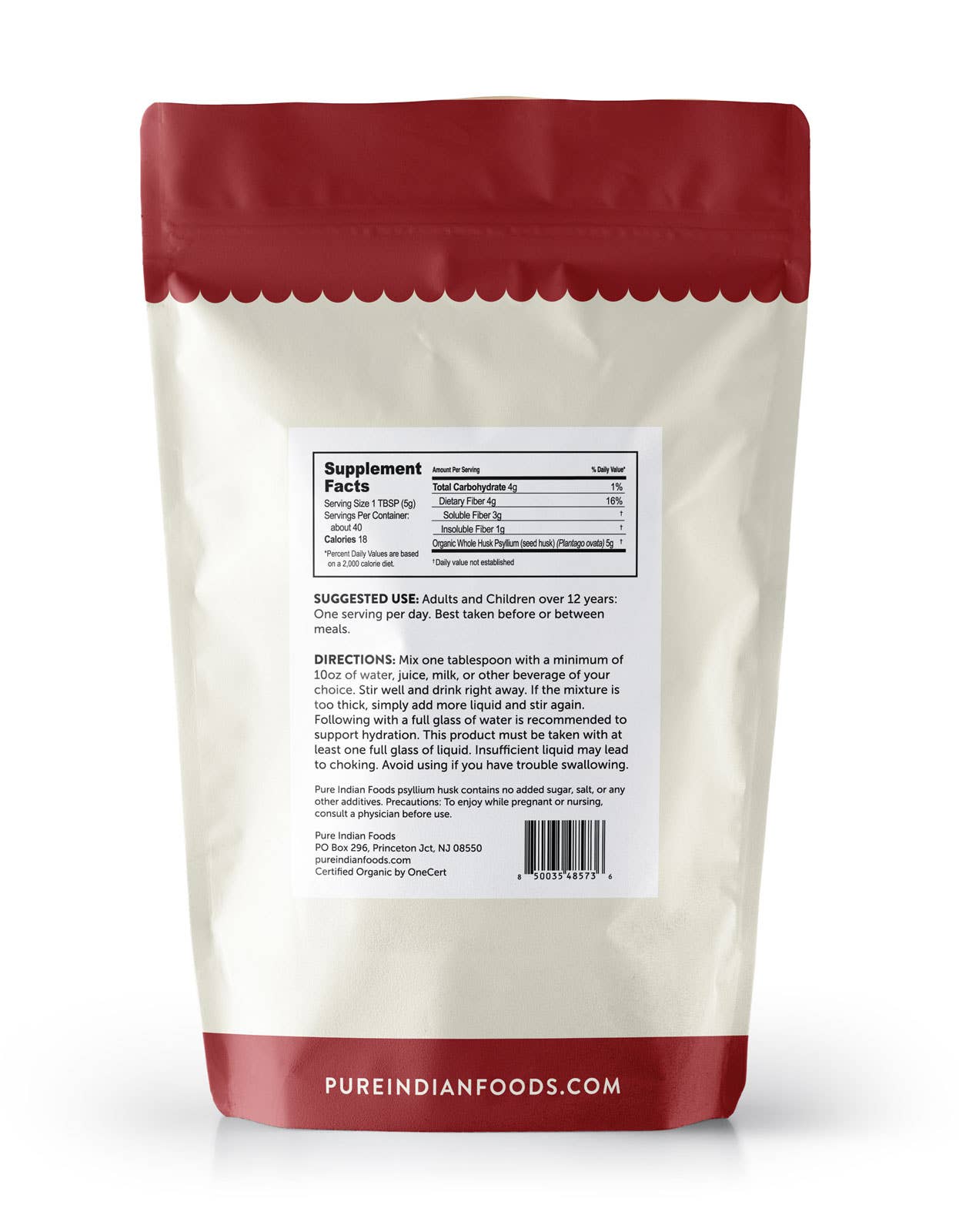 Organic Psyllium Whole Husk Fiber - 7 oz