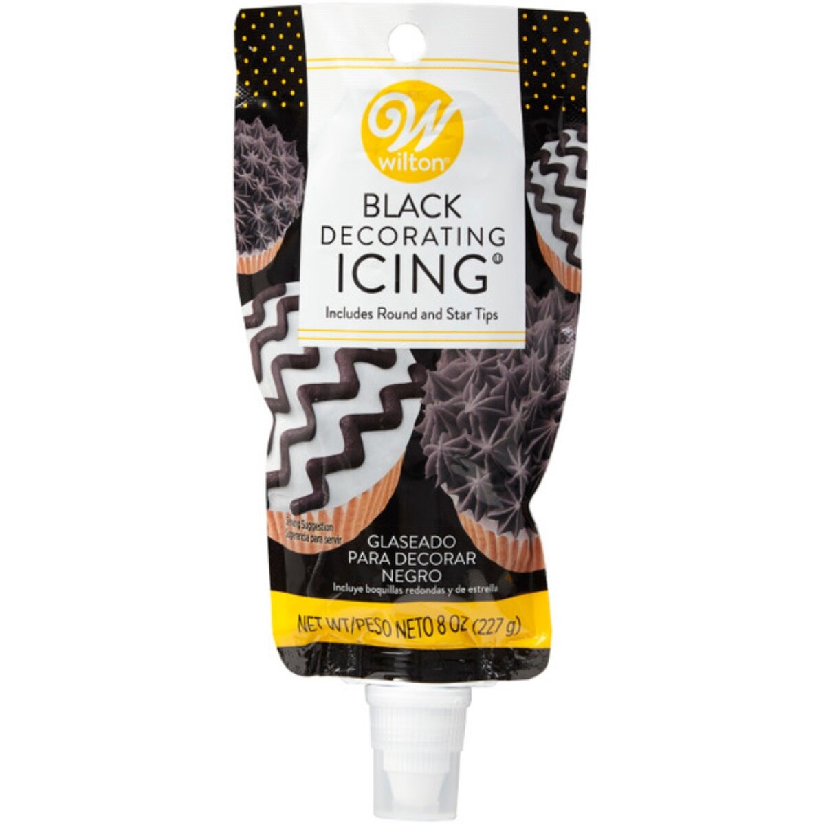 8 oz Ready-to-Use Vanilla-Flavored Icing Pouch with Tips
