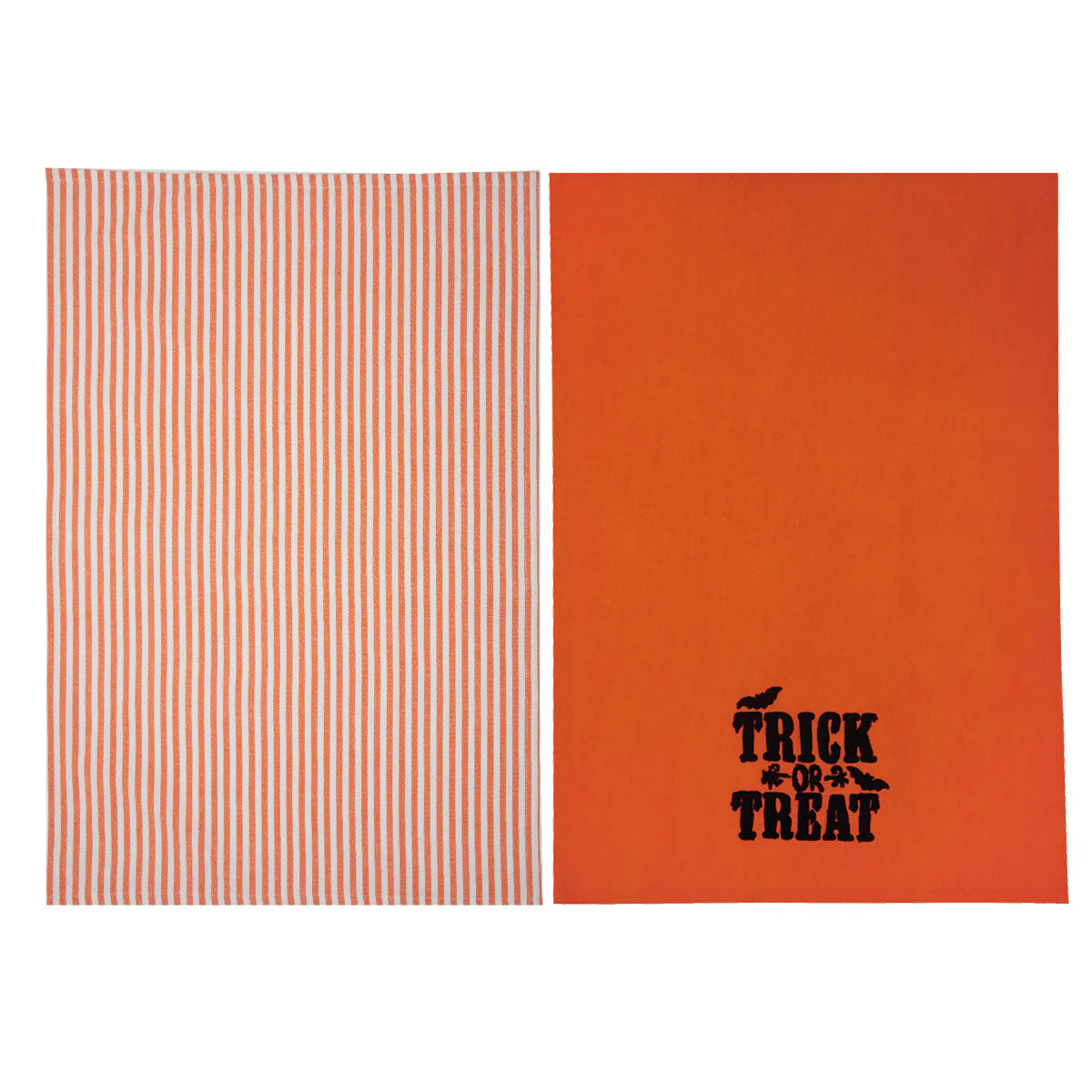 Trick-or-Treat Stripe Kitchen Towel, Set of 2