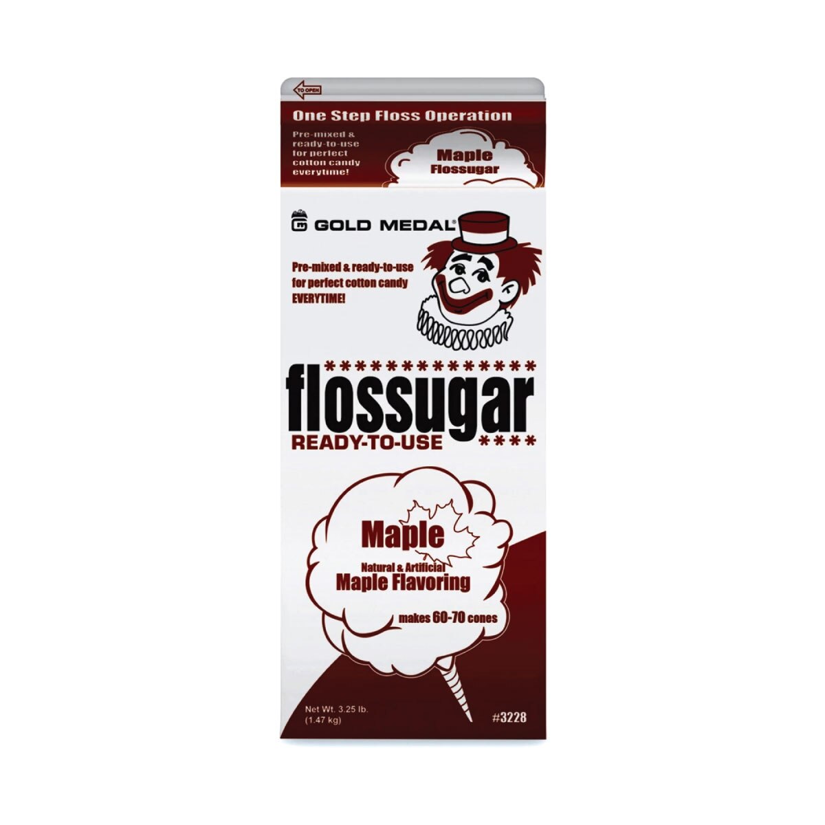 Flossugar Carton 6/1/2 Gal