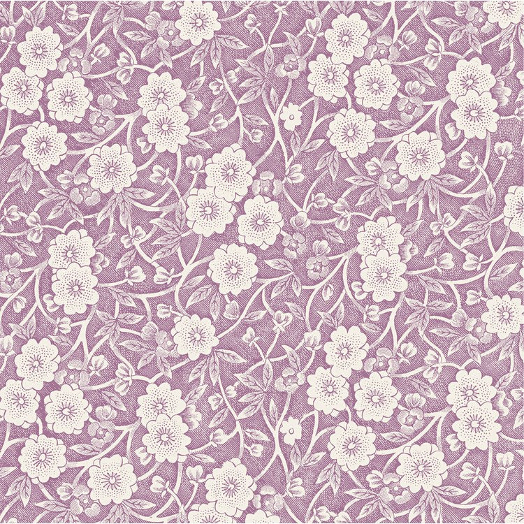 Lilac Calico Cocktail Napkin
