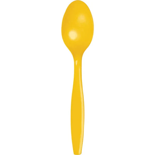 Solid Color Plastic Spoons