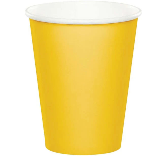 Solid Color 9oz Paper Cups